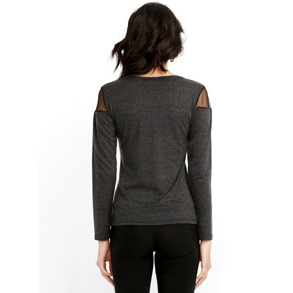 Bambina Mia - Sheer Asymmetrical Cut-Out Top - Picture 4 of 4